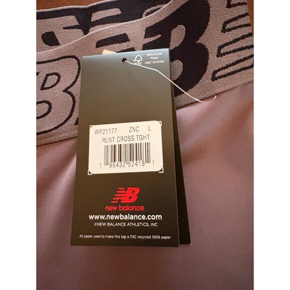 New Balance NWT Relentless Crossover High Rise 7/8 Tight Leggings Large Purple - Picture 4 of 12